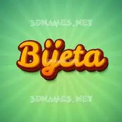 bijeta in Green Rays style - 3D name wallpaper