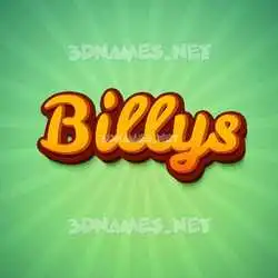 billys in Green Rays style - 3D name wallpaper