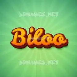 biloo in Green Rays style - 3D name wallpaper