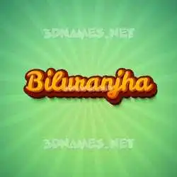 biluranjha in Green Rays style - 3D name wallpaper