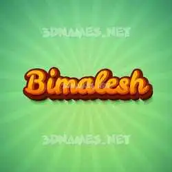 bimalesh in Green Rays style - 3D name wallpaper