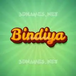 bindiya in Green Rays style - 3D name wallpaper