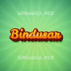 bindusar in Green Rays style - 3D name wallpaper