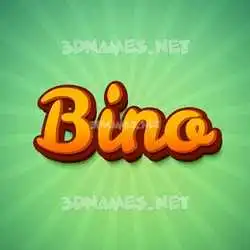 bino in Green Rays style - 3D name wallpaper
