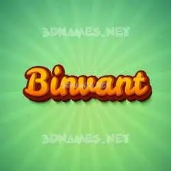 binvant in Green Rays style - 3D name wallpaper