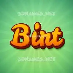 birt in Green Rays style - 3D name wallpaper