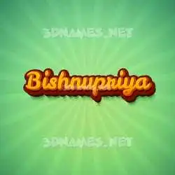 bishnupriya in Green Rays style - 3D name wallpaper