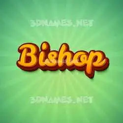 bishop in Green Rays style - 3D name wallpaper