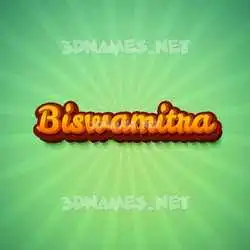 biswamitra in Green Rays style - 3D name wallpaper