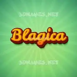 blagica in Green Rays style - 3D name wallpaper