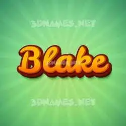 blake in Green Rays style - 3D name wallpaper