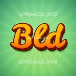 bld in Green Rays style - 3D name wallpaper