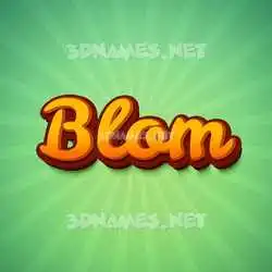 blom in Green Rays style - 3D name wallpaper