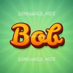 bob in Green Rays style - 3D name wallpaper