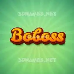boboss in Green Rays style - 3D name wallpaper