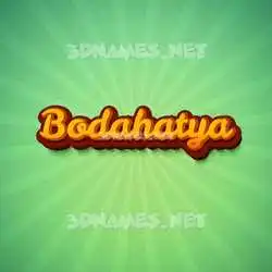 bodahatya in Green Rays style - 3D name wallpaper