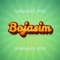 bojasim in Green Rays style - 3D name wallpaper