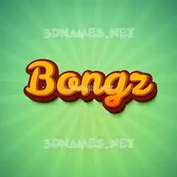 bongz in Green Rays style - 3D name wallpaper