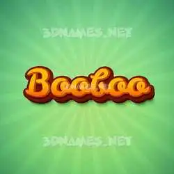 booboo in Green Rays style - 3D name wallpaper