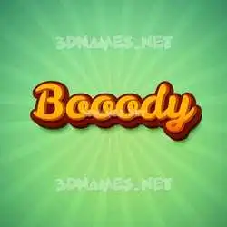 booody in Green Rays style - 3D name wallpaper