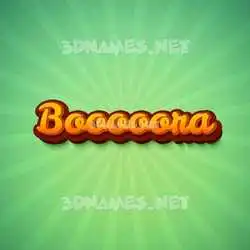 booooora in Green Rays style - 3D name wallpaper