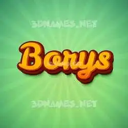 borys in Green Rays style - 3D name wallpaper