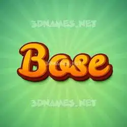 bose in Green Rays style - 3D name wallpaper