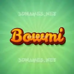 bowmi in Green Rays style - 3D name wallpaper