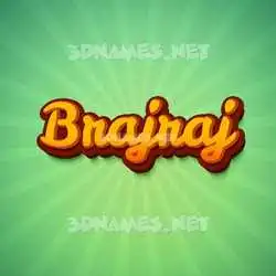 brajraj in Green Rays style - 3D name wallpaper