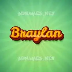 braylan in Green Rays style - 3D name wallpaper