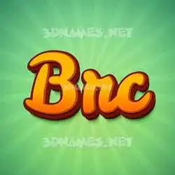 brc in Green Rays style - 3D name wallpaper