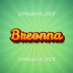 breonna in Green Rays style - 3D name wallpaper