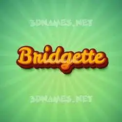 bridgette in Green Rays style - 3D name wallpaper
