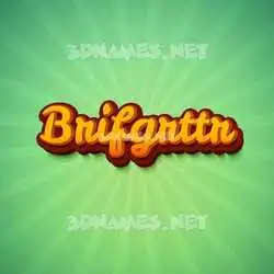 brifgrttr in Green Rays style - 3D name wallpaper