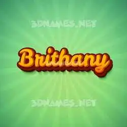 brithany in Green Rays style - 3D name wallpaper