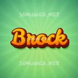 brock in Green Rays style - 3D name wallpaper