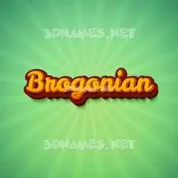 brogonian in Green Rays style - 3D name wallpaper
