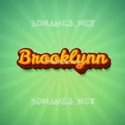 brooklynn in Green Rays style - 3D name wallpaper