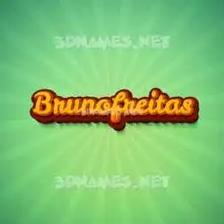 brunofreitas in Green Rays style - 3D name wallpaper