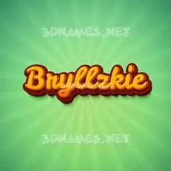 bryllzkie in Green Rays style - 3D name wallpaper
