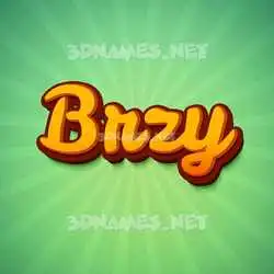 brzy in Green Rays style - 3D name wallpaper