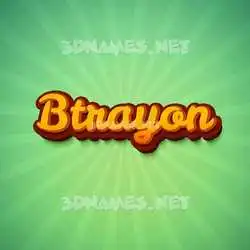btrayon in Green Rays style - 3D name wallpaper