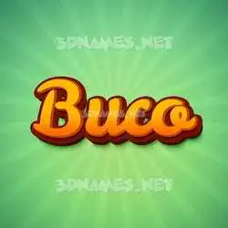 buco in Green Rays style - 3D name wallpaper