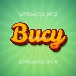 bucy in Green Rays style - 3D name wallpaper