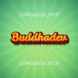 buddhadev in Green Rays style - 3D name wallpaper