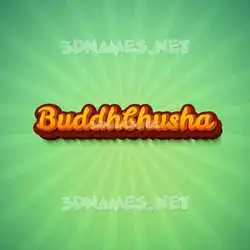 buddhbhusha in Green Rays style - 3D name wallpaper