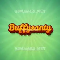 buffysanty in Green Rays style - 3D name wallpaper