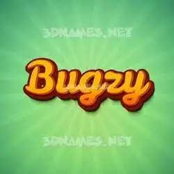 bugzy in Green Rays style - 3D name wallpaper