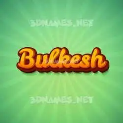 bulkesh in Green Rays style - 3D name wallpaper