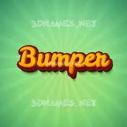 bumper in Green Rays style - 3D name wallpaper